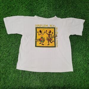 Vintage Harlem NY We-Be-Jammin Shirt Womens XL 22x22 Boxy Cropped USA